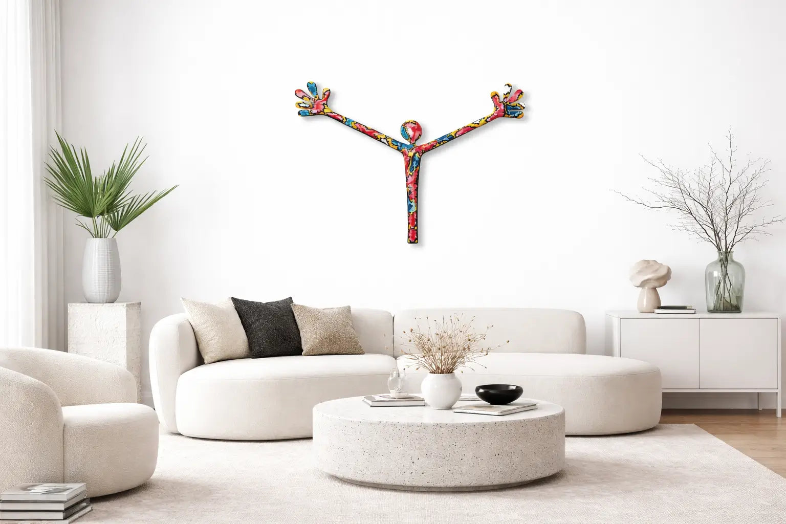 Abrazo Pixel Sculpture by Santi Flores | Contemporary Sculpture 2025